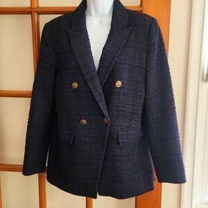 LOFT Double Breasted Navy Blazer